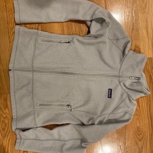 Patagonia women’s fleece jacket large, gray